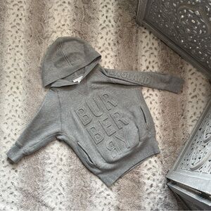 Burberry Kids gray sweater dress girls 3T Aurora raised logo designer old money